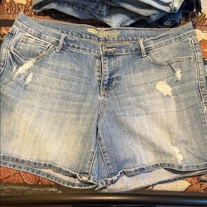 Old Navy Light Blue Distressed Jean Shorts